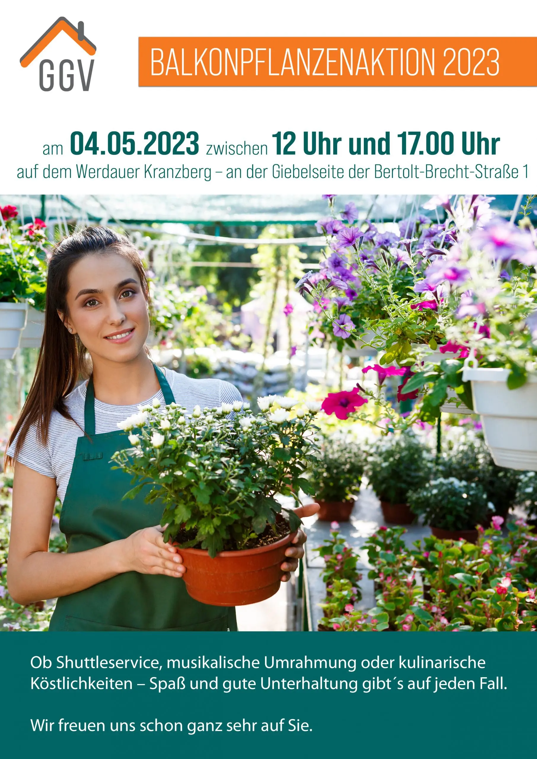 A3 Schaukastenplakat, Aktion Balkonbepflanzung