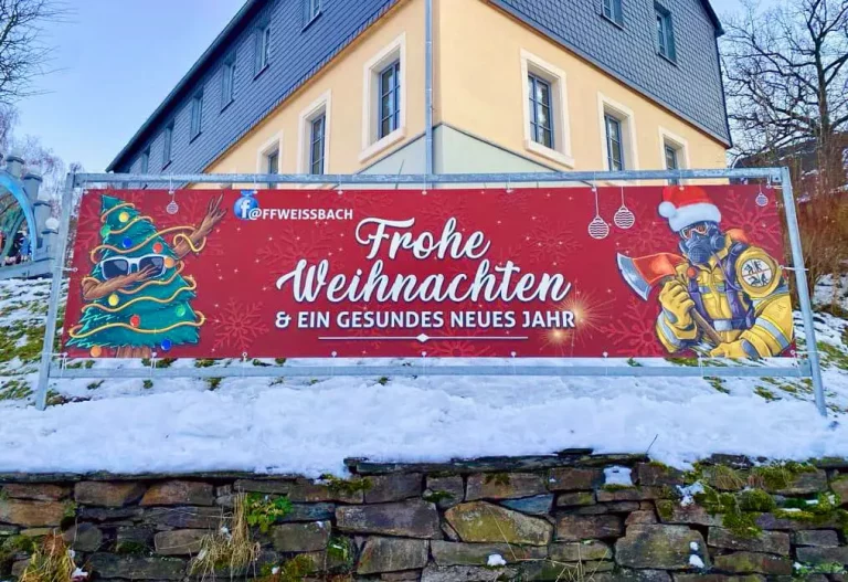 Banner 4 Meter, PVC, wetterbeständig in AKTION